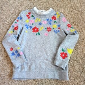 ❤️EUC❤️ BODEN GIRLS EMBROIDERED SWEATSHIRT